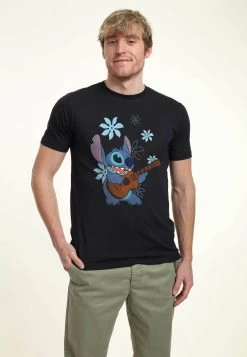 Disney Lilo & Stitch Stitch Flowers UnisexT-Shirt Con StampaNavy Blue Uomo T-shirt E Polo H3A22O0UD-K11 -Disney b73b70fd1b82400cb666e863717d2c2c
