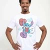 Disney Lilo & Stitch Heart Pizza UnisexT-Shirt Con StampaWhite Uomo T-shirt E Polo H3A2101ZU-A11