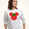 Disney Mickey Friends Strawberry EarsFelpaWhite Donna Felpe H3A21J5M4-A11