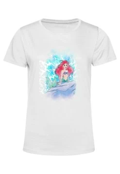 Disney The Little Mermaid Watercolor Splash - T-Shirt Con Stampa - White -Disney bfeb66d0f3ba4ababe2d0e9fbe1e6466