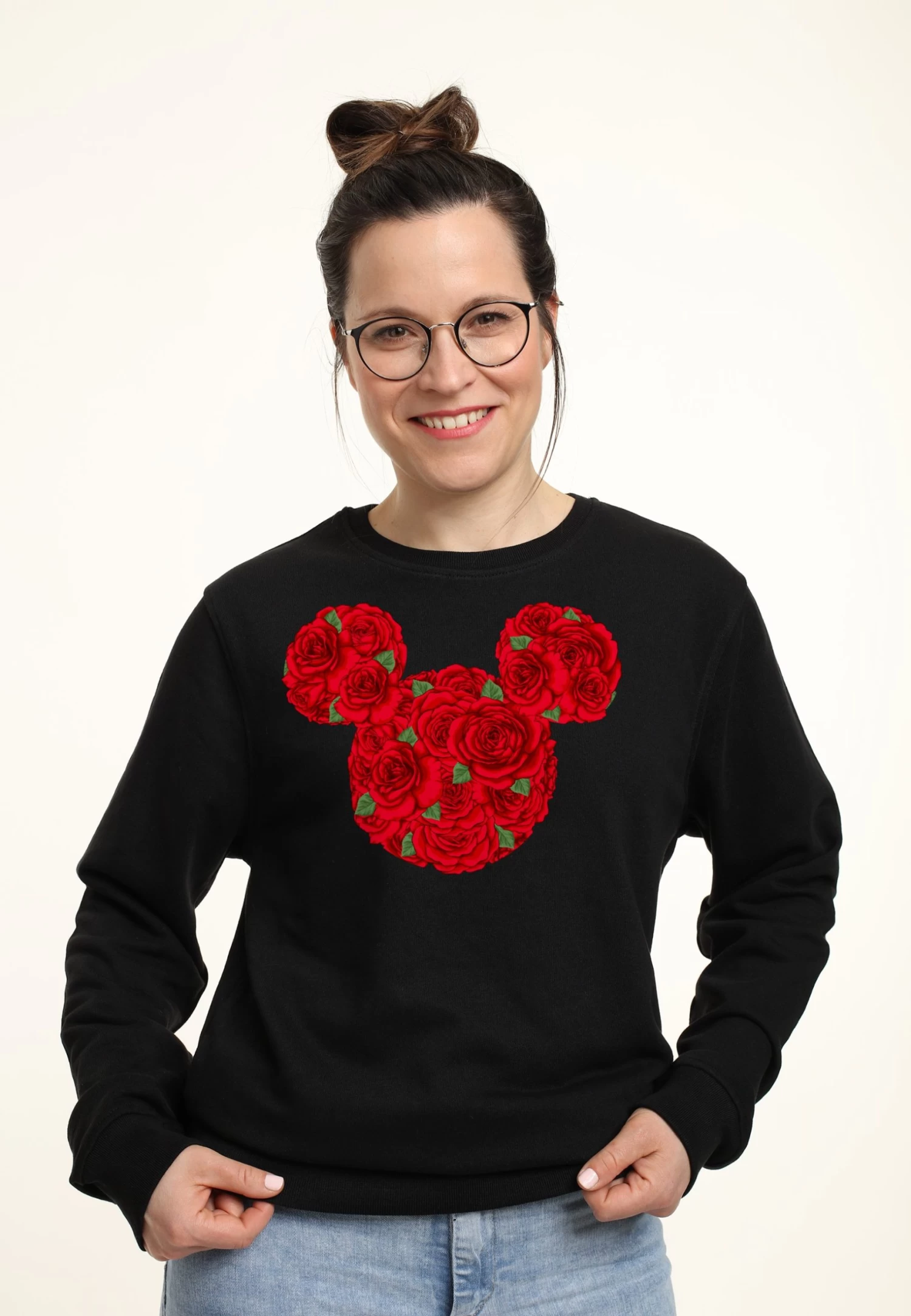 Disney Mickey Classic Mickey Mouse RosesFelpaBlack Donna Felpe H3A21J5MW-Q11 3 Disney Mickey Classic Mickey Mouse RosesFelpaBlack Donna Felpe H3A21J5MW-Q11 - immagine 3