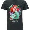 Disney The Little Mermaid AnimeT-Shirt Con StampaMelange Black Donna T-shirt E Top H3A21D5WV-Q12