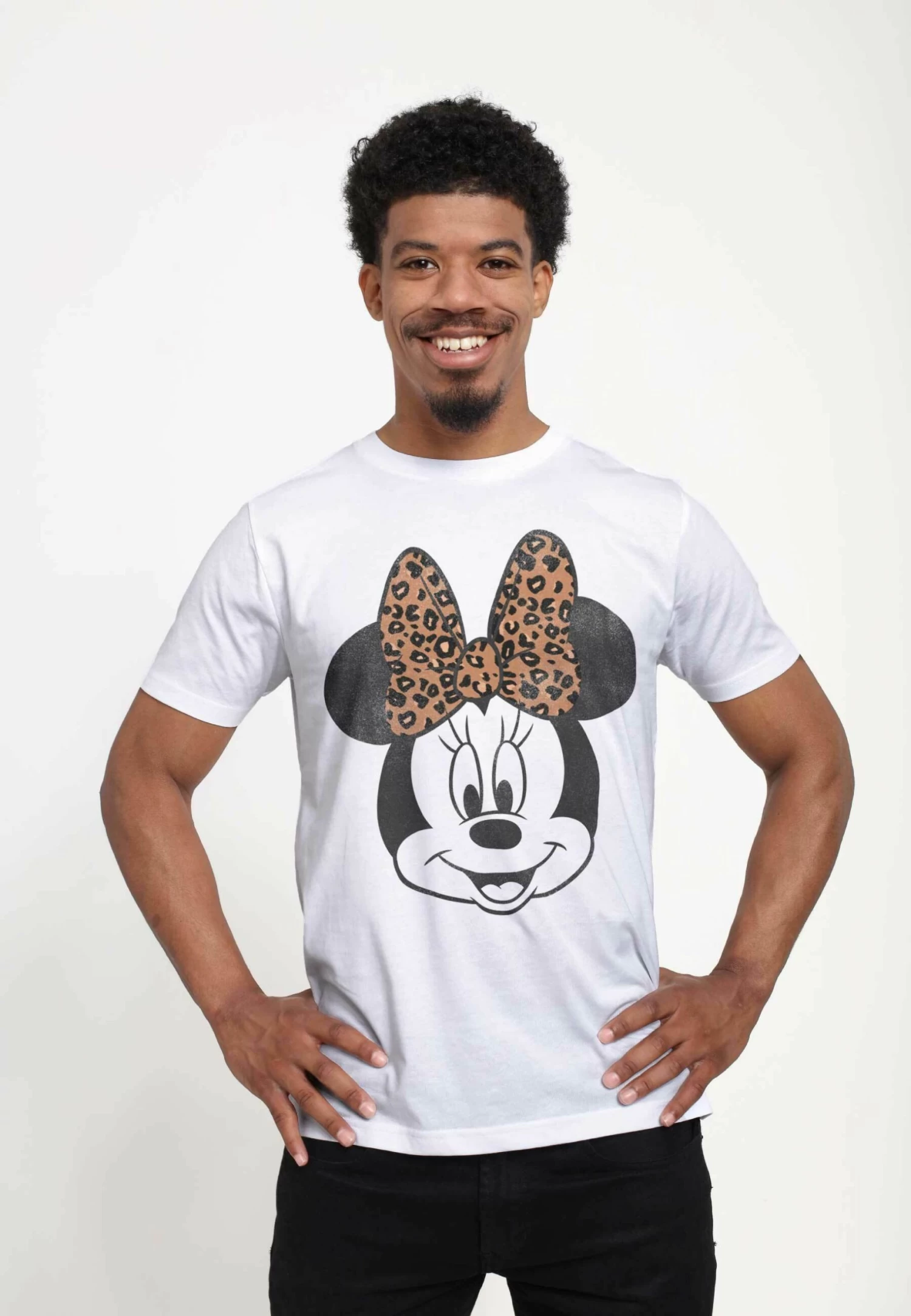 Disney Mickey Classic Modern Minnie Face Leopard UnisexT-Shirt Con StampaWhite Uomo T-shirt E Polo H3A2100DJ-A11 1 Disney Mickey Classic Modern Minnie Face Leopard UnisexT-Shirt Con StampaWhite Uomo T-shirt E Polo H3A2100DJ-A11