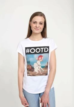 Disney The Little Mermaid Ootd ArielT-Shirt Con StampaWhite Donna T-shirt E Top H3A21D0FE-A11