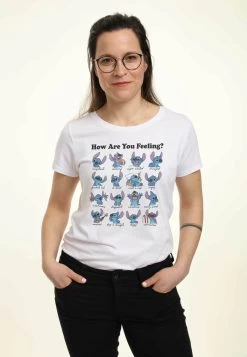 Disney Lilo & Stitch Stitch MoodsT-Shirt Con StampaWhite Donna T-shirt E Top H3A21D3DM-A11
