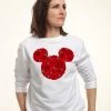 Disney Mickey Classic Mickey Mouse RosesFelpaWhite Donna Felpe H3A21J5MW-A11