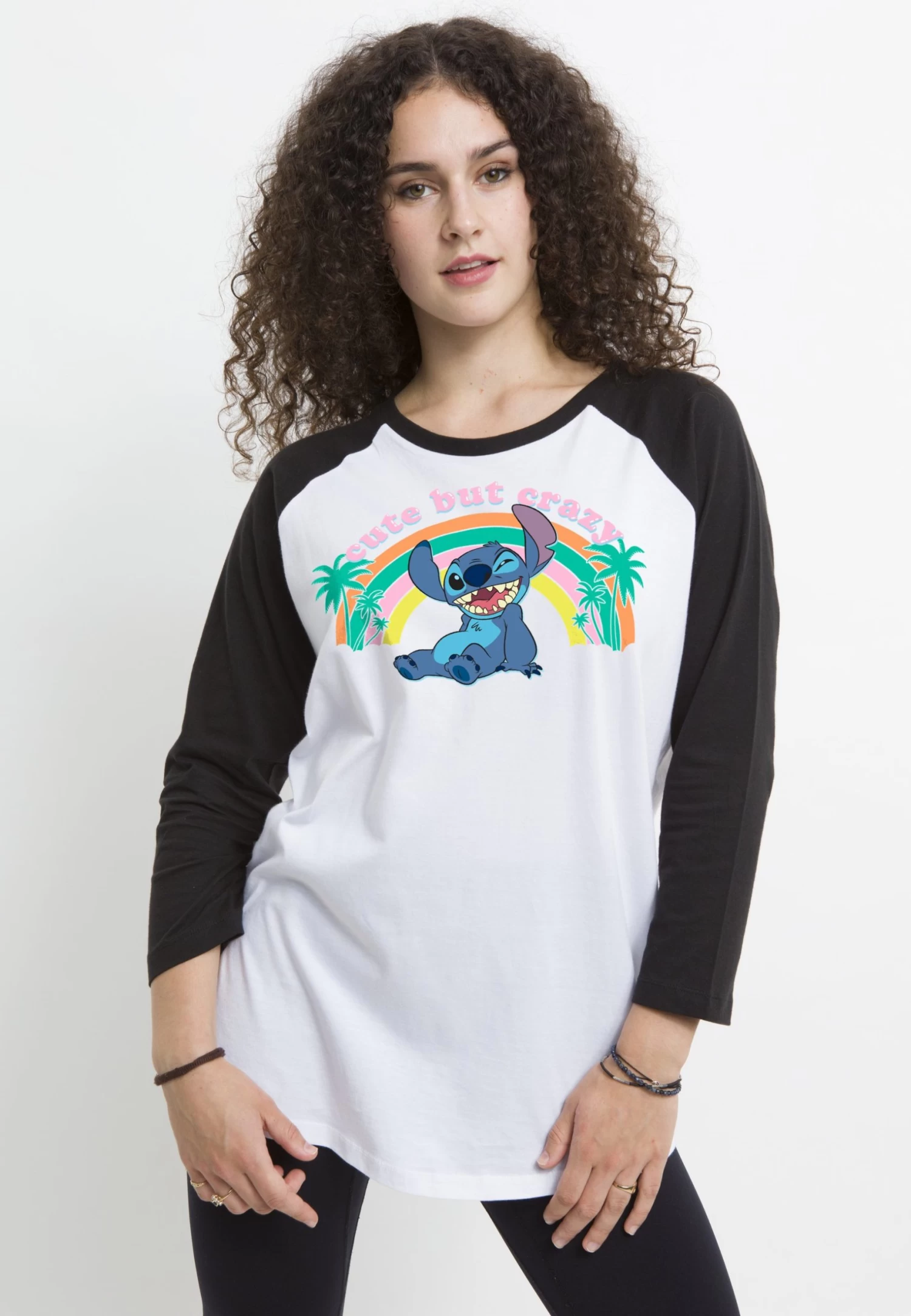 Disney Lilo & Stitch Kawaii StitchMaglietta A Manica LungaWhite Black Donna T-shirt E Top H3A21DBDE-A11 4 Disney Lilo & Stitch Kawaii StitchMaglietta A Manica LungaWhite Black Donna T-shirt E Top H3A21DBDE-A11 - immagine 4