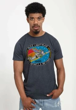 Disney Pixar Toy Story 1-3Mission InfinityT-Shirt Con StampaMelange Black Donna T-shirt E Top H3A2100IQ-Q11