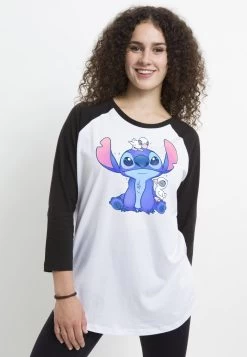 Disney Lilo Stitch Cute DucksMaglietta A Manica LungaWhite Black Donna T-shirt E Top H3A21DBD0-T11 -Disney eae7fa34b5a642a797b1caae754876f5