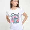 Disney Lilo & Stitch Stitch AirbrushT-Shirt Con StampaWhite Donna T-shirt E Top H3A21D07Z-A11