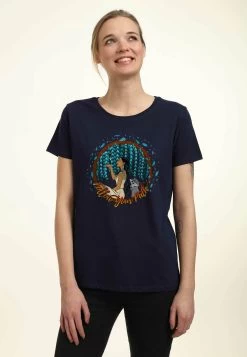 Disney Pocahontas Pocahontas And MeekoT-Shirt Con StampaNavy Blue Donna T-shirt E Top H3A21D1UH-K11