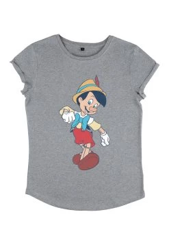 Disney Pinocchio Vintage PinocchioT-Shirt Con StampaMelange Grey Donna T-shirt E Top H3A21DAS3-C11 -Disney f464eaf2fa2448d3bf7116913b56ec0e