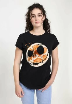 Disney Nightmare Before Christmas Paper Halloween - T-Shirt Con Stampa - Black
